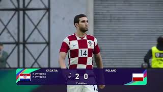 PES 2021  Chorwacja  Polska  Liga Narodów 2024 [upl. by Shenan622]