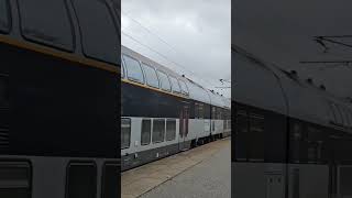 Siemens Vectron og dobbeltdækkervogne på Borup station trainspotting train dsb railway [upl. by Etana]