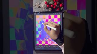 New Year pattern in procreate tutorial drawing [upl. by Albertine951]