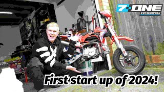 The Best Way To Run Your Pit Bike In  First Start Up Of 2024  pitbike minibike supermoto [upl. by Eeima]