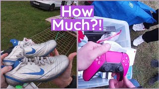 R9 Ronaldo Football Boots amp A Pink Playstation 5 Controller At The Car Boot Sales [upl. by Nal]