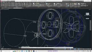 Design Autocad Membuat motor listrik Tenaga Surya part 3 [upl. by Ewold]