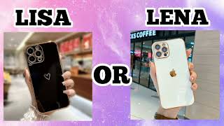 LISA OR LENA BLACK VS WHITE  manahilglitters4716  lisaorlena blackorwhite mychannelsubscribe [upl. by Shull]