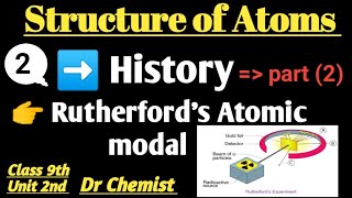 Rutherfords Atomic model  structure of Atoms  historyofatom [upl. by Llejk617]