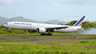 Martinique Plane Spotting 🇫🇷 Heavies Only Boeing 777  Airbus A350 Landing amp Take Off [upl. by Ludly]