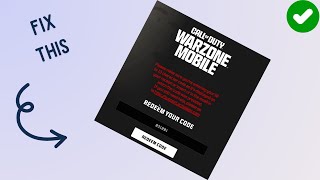 How to Fix Redeem code Error in Warzone mobile [upl. by Ennaeerb]