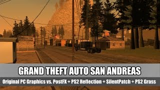 GTA San Andreas Original PC Vs SilentPatch amp SkyGFX Graphics Comparison graphics mod [upl. by Lareine]