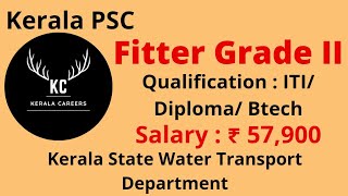 Fitter Grade II for Kerala State Water Transport Department in Kerala PSC KERALACAREERS kpsc [upl. by Torrey]