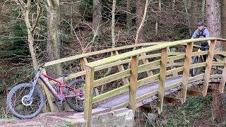 TREK RAIL 5 EMTB FULL SUSPENSION first ride DALBY FOREST red run [upl. by Lizzie]