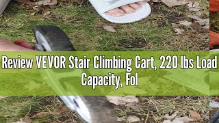 Review VEVOR Stair Climbing Cart 220 lbs Load Capacity Foldable Hand Truck with 323457 inch Adj [upl. by Frantz]