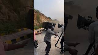 Dangerous Indian Action stunt making😳behindthescene viral stunt car film stuntfailscarcrashes [upl. by Ydualc]