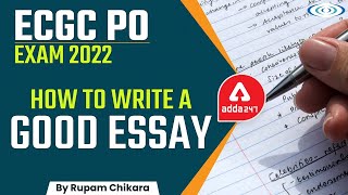 How to Write a Good Essay for ECGC PO 2022  By Rupam Chikara [upl. by Auguste]