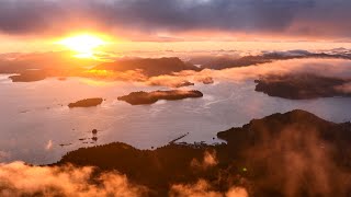 why i live in Sitka Alaska  Harbor Mountain Sunset [upl. by Ardnalak]