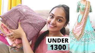 Meesho Lehenga Haul  UNBOXING LEHENGAS Under Rs 1300  Designer lehengas Online  Lehenga Review [upl. by Annayat]