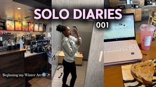 solo diaries 001  winter arc transition shopping starbucks studying ebook more  Alexus Kianah [upl. by Siri47]