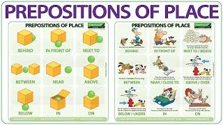 Basic Prepositions of Place in English  Learn English Prepositions  ESOL prepositions of place [upl. by Fiona]