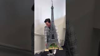 Moving the LEGO Eiffel Tower into its new home lego legohaul legosets lovebricks [upl. by Mortie]