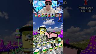 Super Heros Cars vs 1000 Super SpongeBob vs Jump Challenge🚘 shorts beamngdrive [upl. by Eadas]