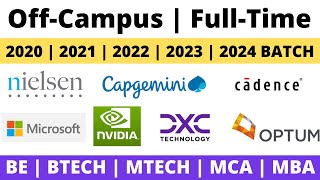 Off Campus Full Time Opportunity  2020 2021  2022  2023 2024 BATCH Eligible  Apply Now [upl. by Anialahs]