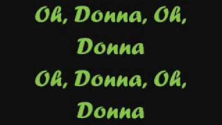 Ritchie Valens  Oh Donna lyrics on screen [upl. by Nryhtak]