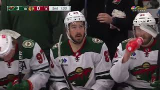 Marat Khusnutdinovs assist on Gaudreaus goal vs Blackhawks 7 apr 2024 [upl. by Lateh95]