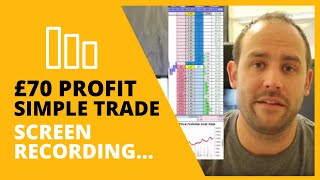 Screen Recording SIMPLE Betfair Trade of £70 PROFIT  Caan Berry [upl. by Domeniga]