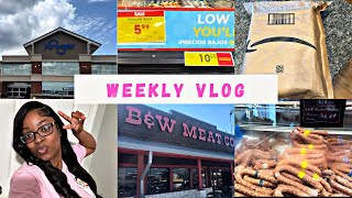 WEEKLY VLOG  KROGER COUPON SHOPPING  BampW MEAT MARKET HAUL  PO BOX OPENING amp MORE [upl. by Eilitan]