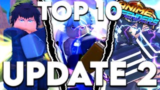 Top 10 Must Have Units In Anime Defenders Update 2 [upl. by Ennaerb]