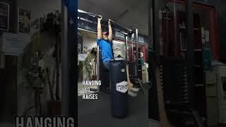 Hanging leg raises foryou motivation positivevibes gymworkout workout gymroutine tutorial [upl. by Garcon]