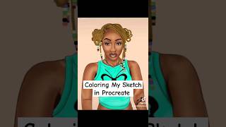 Watch Me Color My Sketch in Procreate [upl. by Alden]