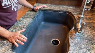 Black Granite Sink Restoration With NuVibrants [upl. by Lydie]