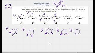 Are The Following Structures Chiral As Drawn And How To Determine Optical Activity [upl. by Ilrebmyk]