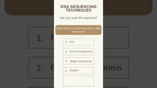 Biology MCQ What method is commonly used for DNA sequencing Diarasacademy [upl. by Nnylram]