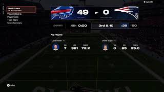 Bills Vs Patriots Wk18 S1 ELITE [upl. by Nemracledairam]