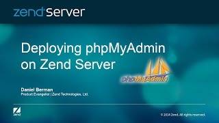 Deploying phpMyAdmin on Zend Server [upl. by Sluiter164]