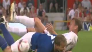 Gordon Ramsay tackled By Teddy Sheringham Soccer Aid 2012 [upl. by Einohtna]