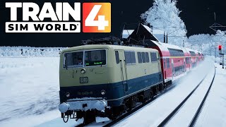 RE im Schnee  BR 111 amp Dostos als nächtlicher Regio  TSW 4 [upl. by Ahsian]