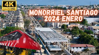 Monorriel De Santiago Avances Enero 2024 [upl. by Ecarg]