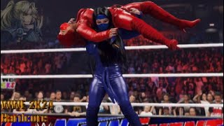 WWE 2K24 Kitana Vs Skarlet  Leather Catsuit Hardcore Match [upl. by Maddox]