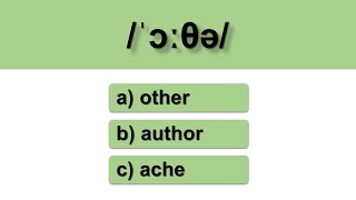 IPA Test  English Pronunciation  Phonetic Alphabet [upl. by Elfrieda]