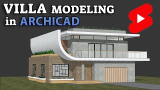 Villa Facade in Archicad shorts [upl. by Shaia65]