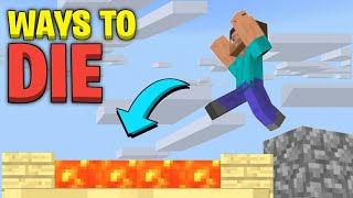 BEST WAYS TO DIE IN MINECRAFT 30 WAYS TO DIE [upl. by Jesse297]