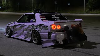 R34 SKYLINE STREET DRIFTING  REAL VHS [upl. by Joette]