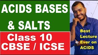 Acids Bases and Salts 01  ACIDS  CBSE  ICSE CLASS 10 [upl. by Juliana11]