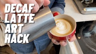 NEW Coffee Hack for Better Decaf Latte Art [upl. by Albie]