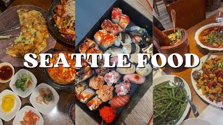 Seattle Food Tour  Sushi Szechuan Tteok and more [upl. by Nylidnam]