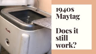 My first video My 1940s Maytag wringer washer part 1 reuploaded with captions [upl. by Eidahs744]