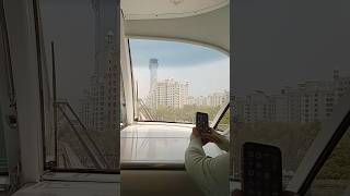 Dubai Palm Jumeirah Island from Train [upl. by Aciraj]