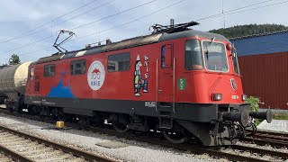 Re 420 2946 quotZirkus Kniequot rangiert in Laufenburg22092021 [upl. by Kilam]