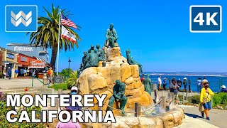 4K Monterey California  Old Fishermans Wharf to Cannery Row Scenic Walking Tour amp Travel Guide [upl. by Lemcke]